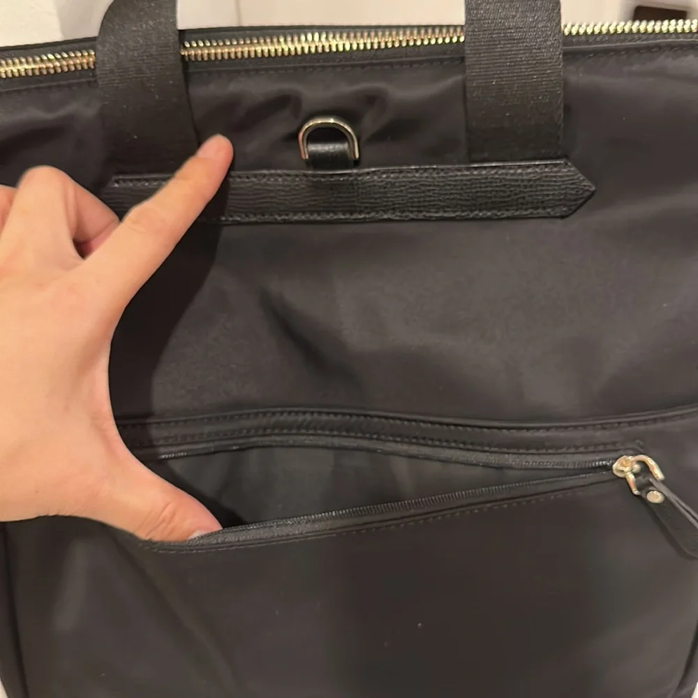 kate spade Black Nylon Top-Handle Backpack Tote